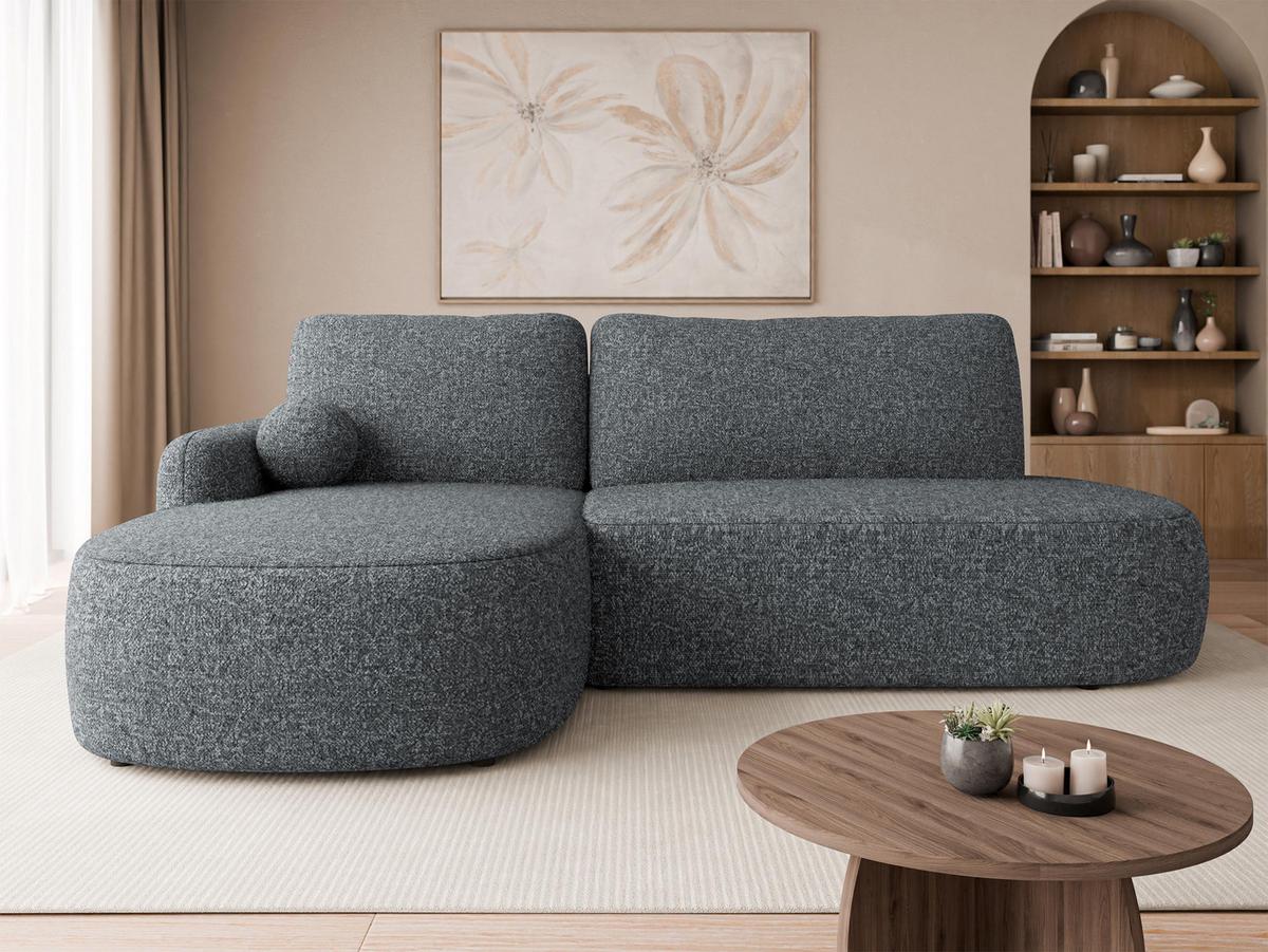 ECKSOFA Loridu O, Seite: Links - Dunkelgrau/Schwarz, Holz/Kunststoff (274/174cm) - MIRJAN24