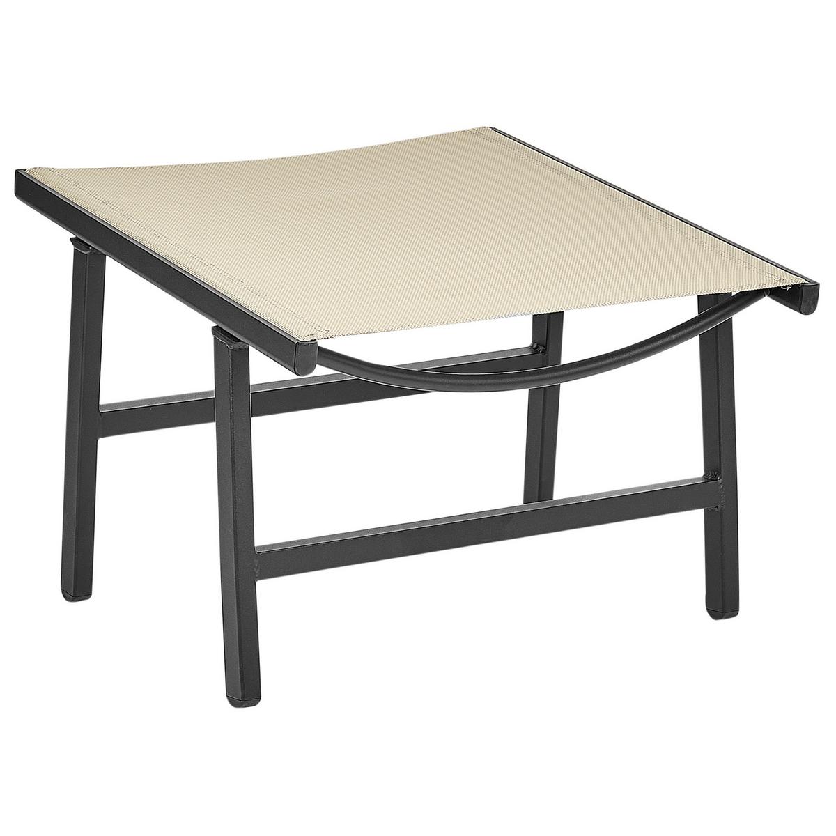 GARTENSTUHL Beige-Schwarz Marceddi - Beige/Schwarz, Textil (54/70/60cm) - Beliani