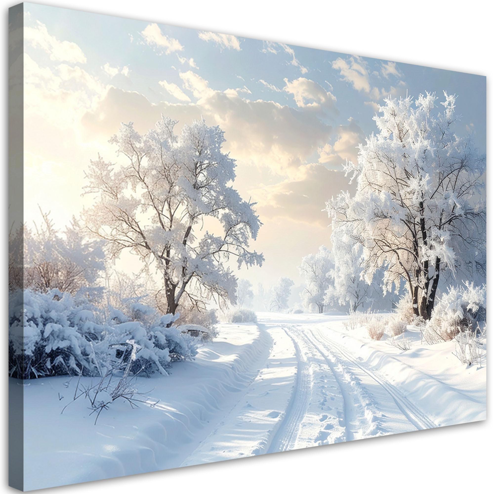 LEINWANDBILD Weihnachten 45x30cm - Weiß, Textil (45/30cm) - Feeby