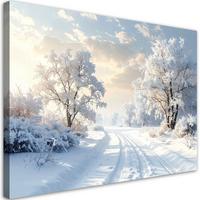 LEINWANDBILD Weihnachten 45x30cm - Weiß, Textil (45/30cm) - Feeby