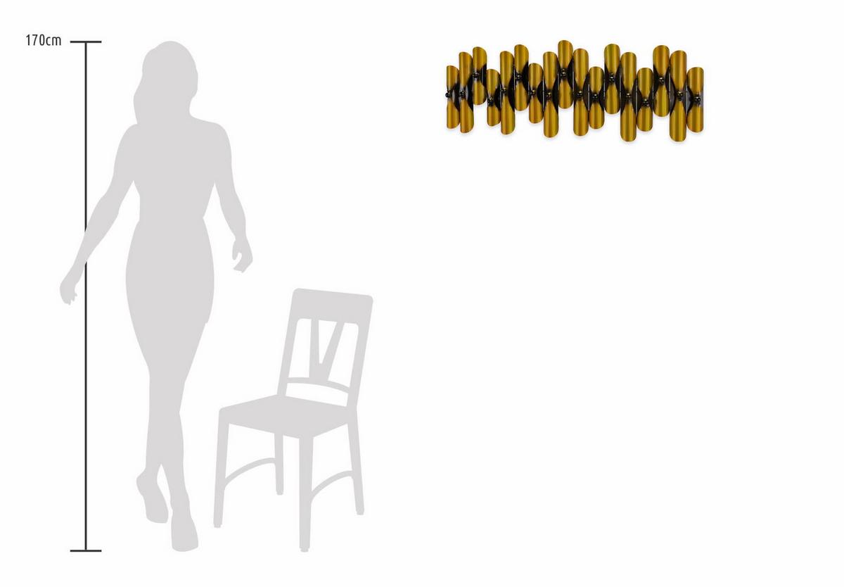 WANDDEKO Gold 90/32 cm - Goldfarben, Metall (2.85/32/5cm) - KUNSTLOFT