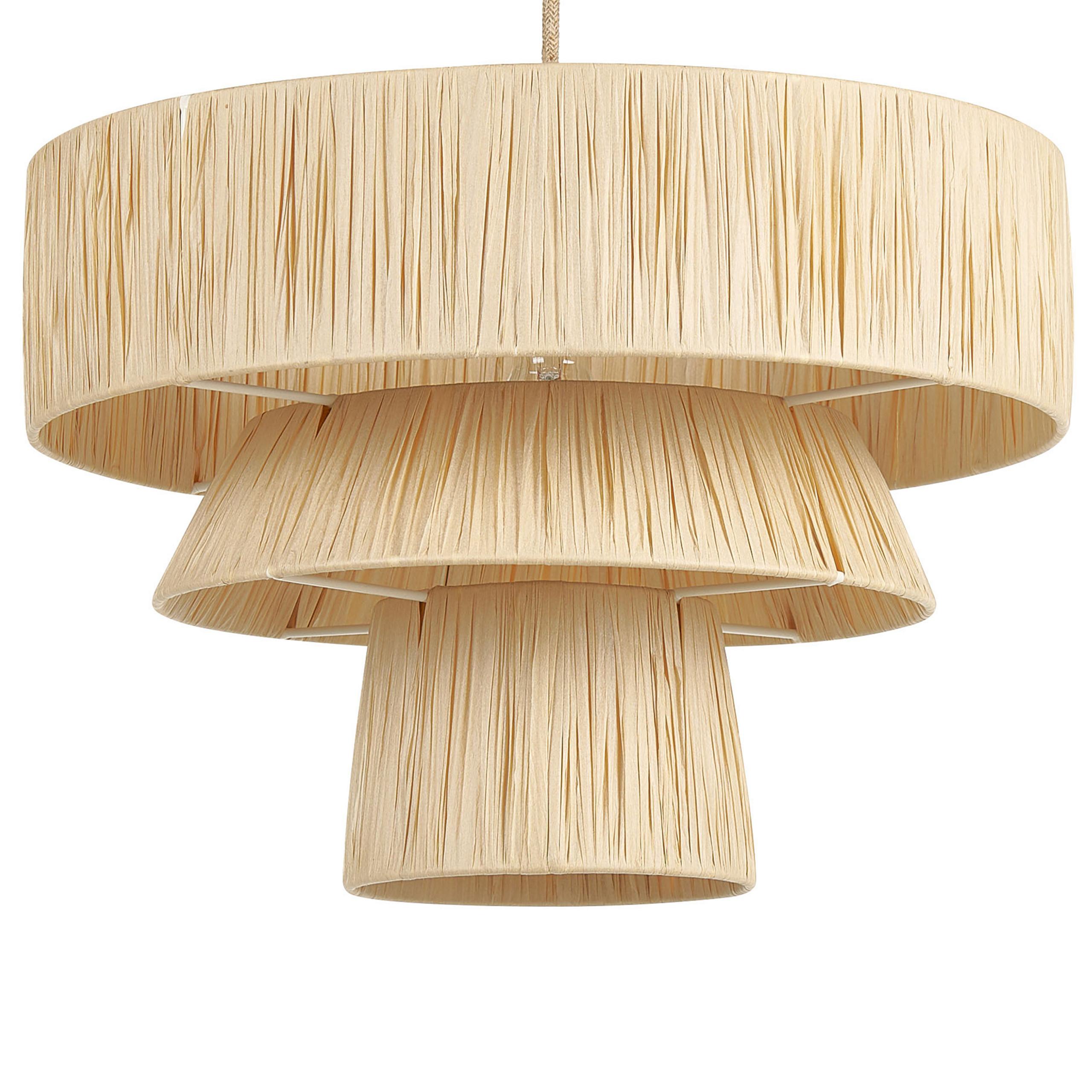 HÄNGELEUCHTE Chambo 45/45/180 cm - Naturfarben, Papier (45/45/180cm) - Beliani