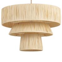 HÄNGELEUCHTE Chambo 45/45/180 cm - Naturfarben, Papier (45/45/180cm) - Beliani