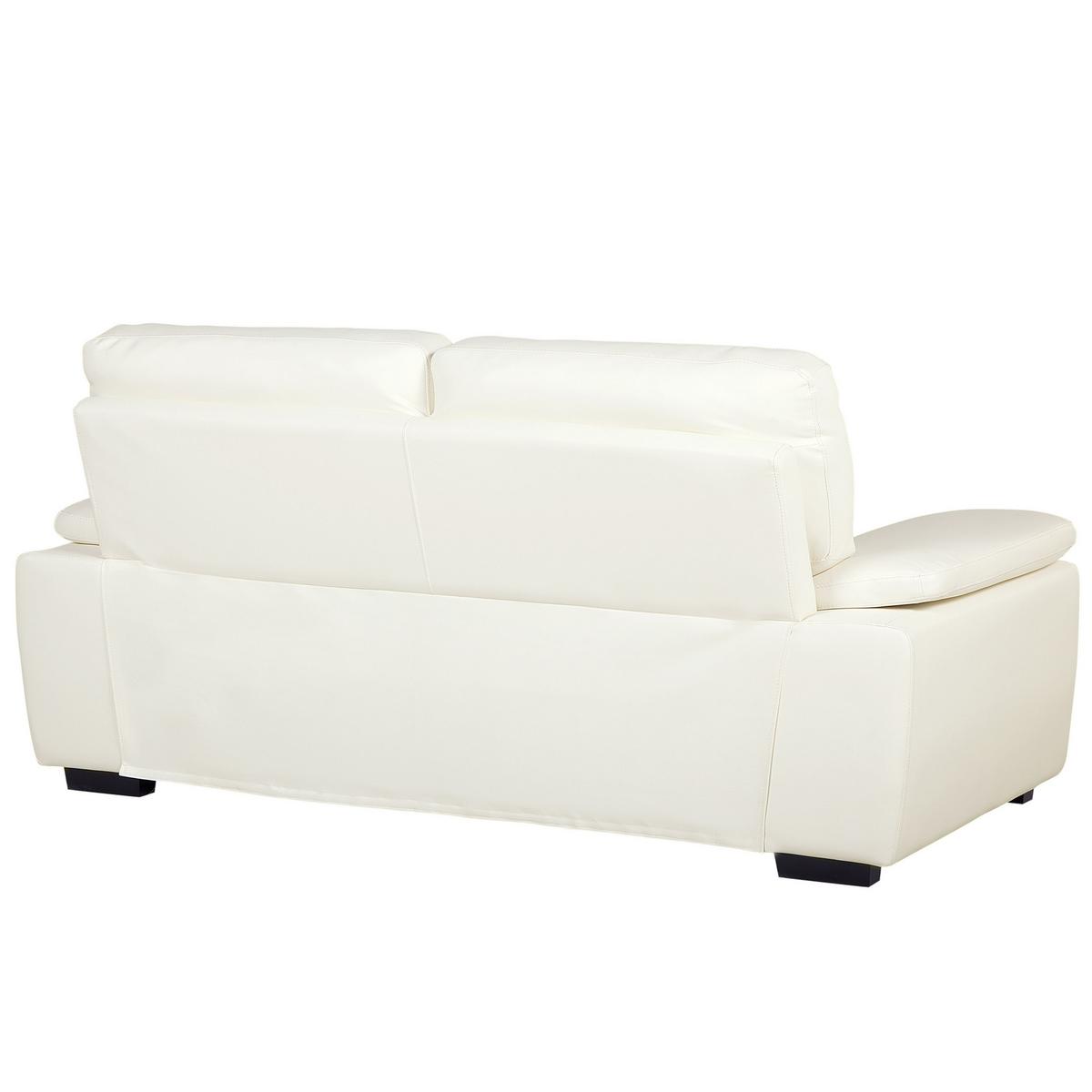 3-SITZER-SOFA Kunstleder Beige Vogar - Beige, Kunststoff/Textil (195/90/74cm) - Beliani