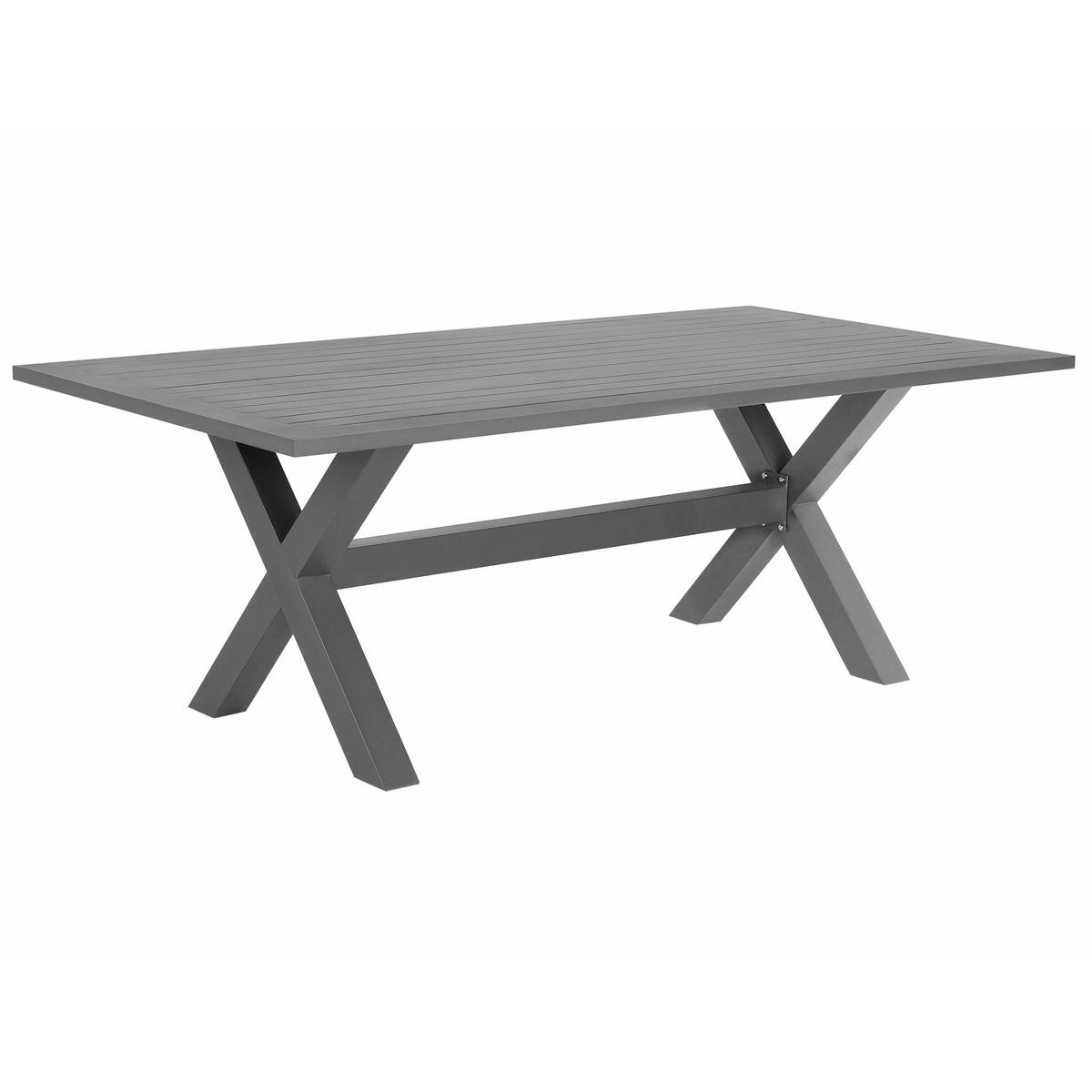 GARTENMÖBEL SET 6-Sitzer Aluminium grau Cascais - Grau, Kunststoff - Beliani
