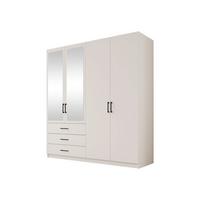 DREHTÜRENSCHRANK Pekin 4D - Kaschmir/Schwarz, Holzwerkstoff/Kunststoff (196/215/60cm) - MIRJAN24