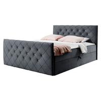 BOXBETT Malaga - H3 - Dunkelgrau, Holz (160/200cm) - MIRJAN24