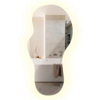 LED WANDSPIEGEL 40x80 cm asymmetrisch 4000K - Hellblau, Glas (40/80/0.4cm) - TULUP