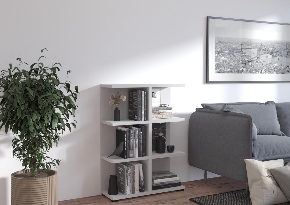BÜCHERREGAL DUOMO 83,2x29,7x112,5 cm, Regal Grau - Grau, Holzwerkstoff (83.2/112.5/29.7cm) - MASSENO