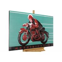 METALLBILD Rot 120/80 cm - Blau/Rot, Metall (7.71/80cm) - KUNSTLOFT