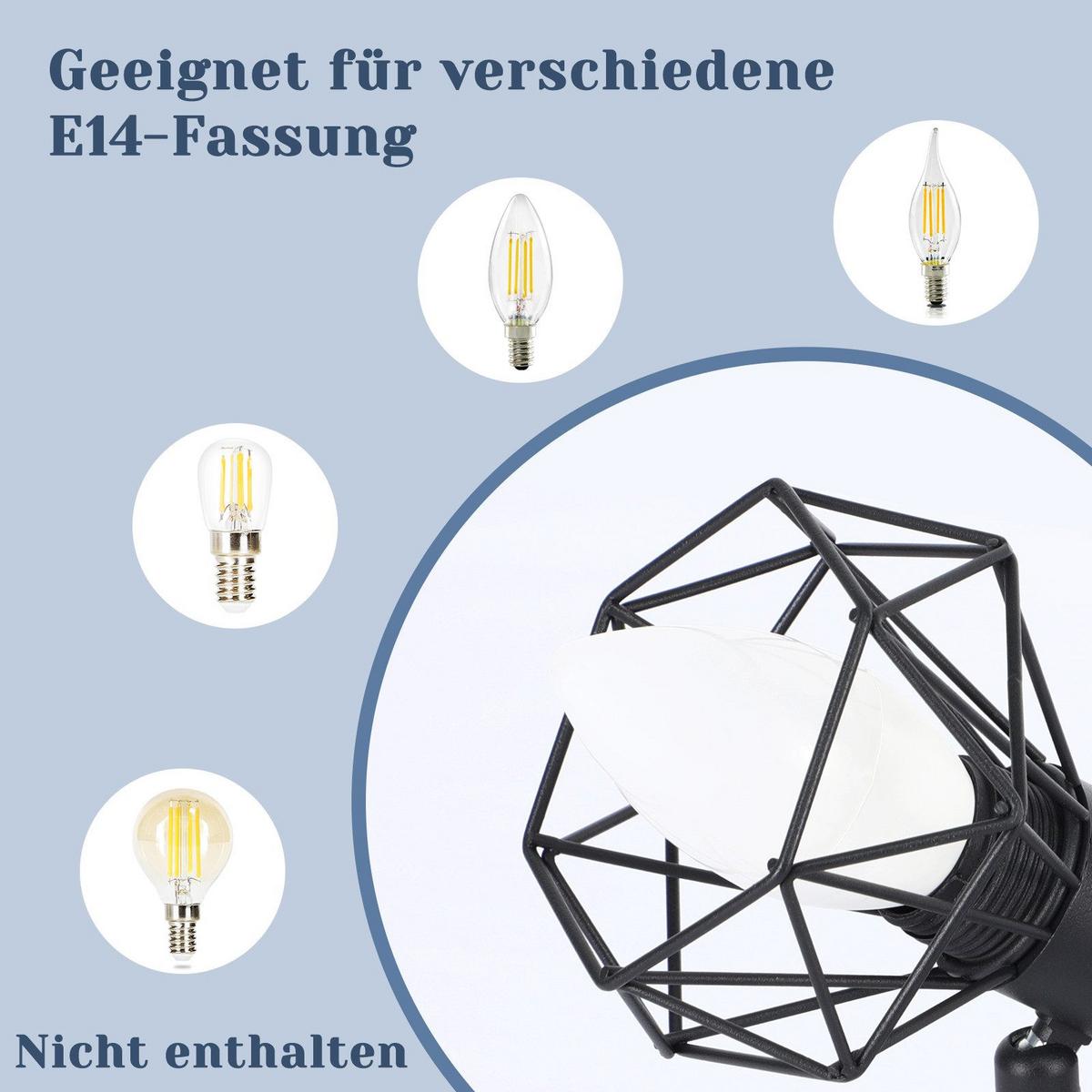 DECKENSTRAHLER Featherstone 2-flammig 28/10/20 cm - Schwarz, Metall (28/10/20cm) - Nettlife