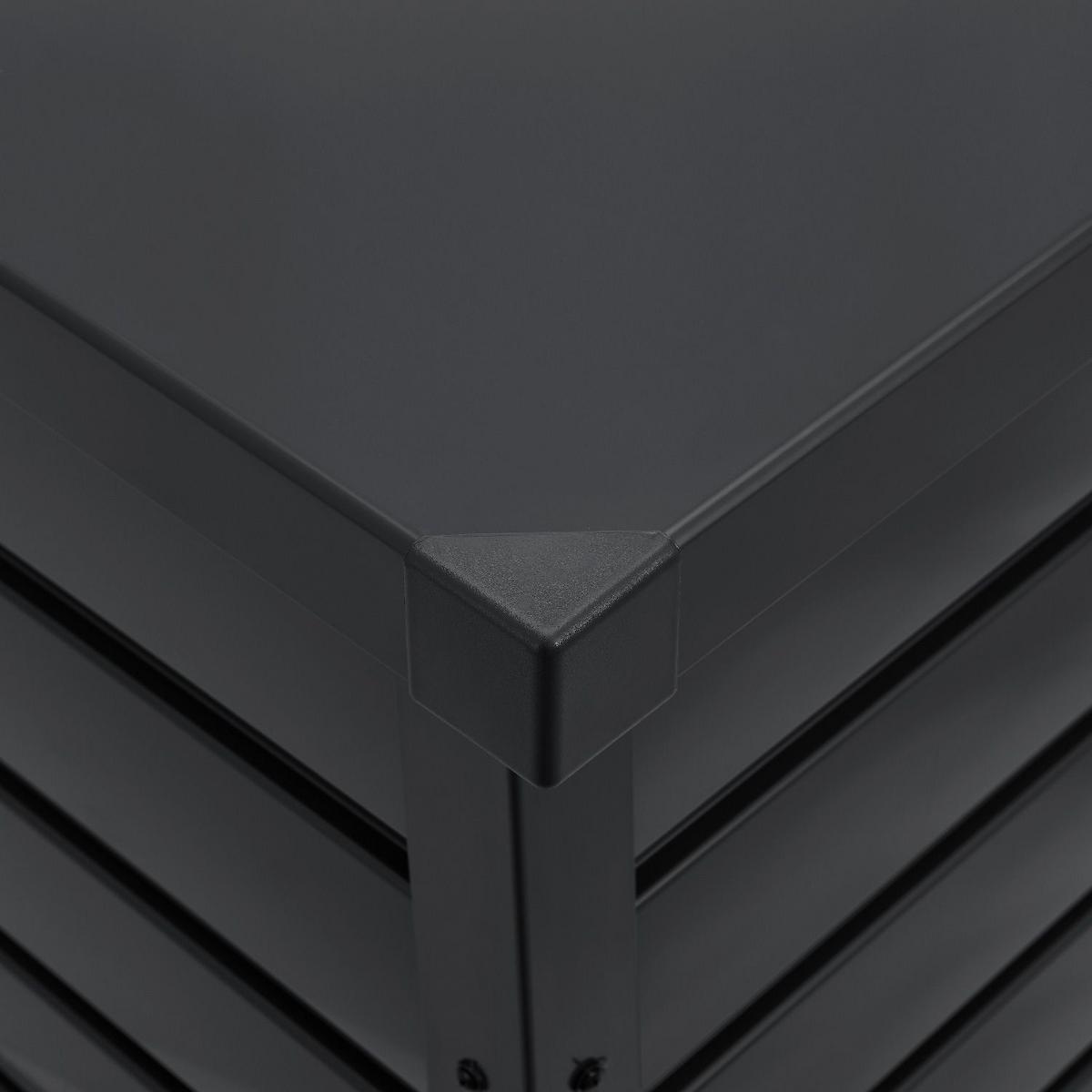 AUFBEWAHRUNGSBOX Limani anthrazit - Grau, Metall (120/63/53cm) - Juskys