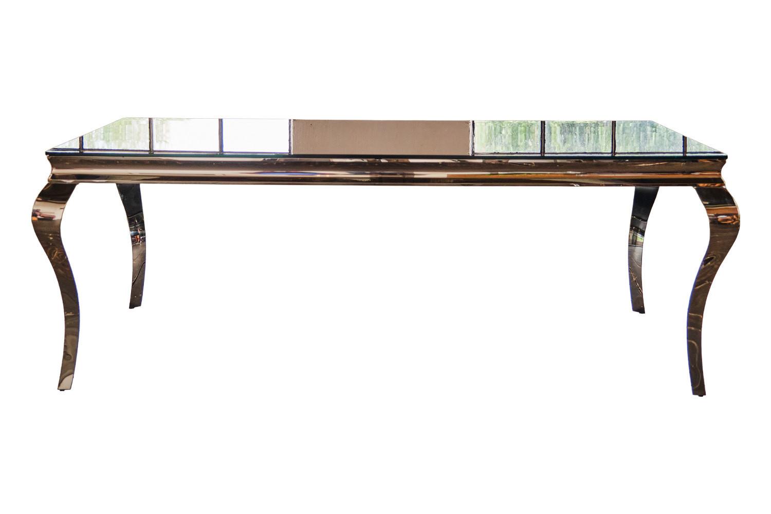 ESSTISCH AMARA Schwarz Glas - Silberfarben/Schwarz, Glas/Metall (100/200/75cm) - KAWOLA