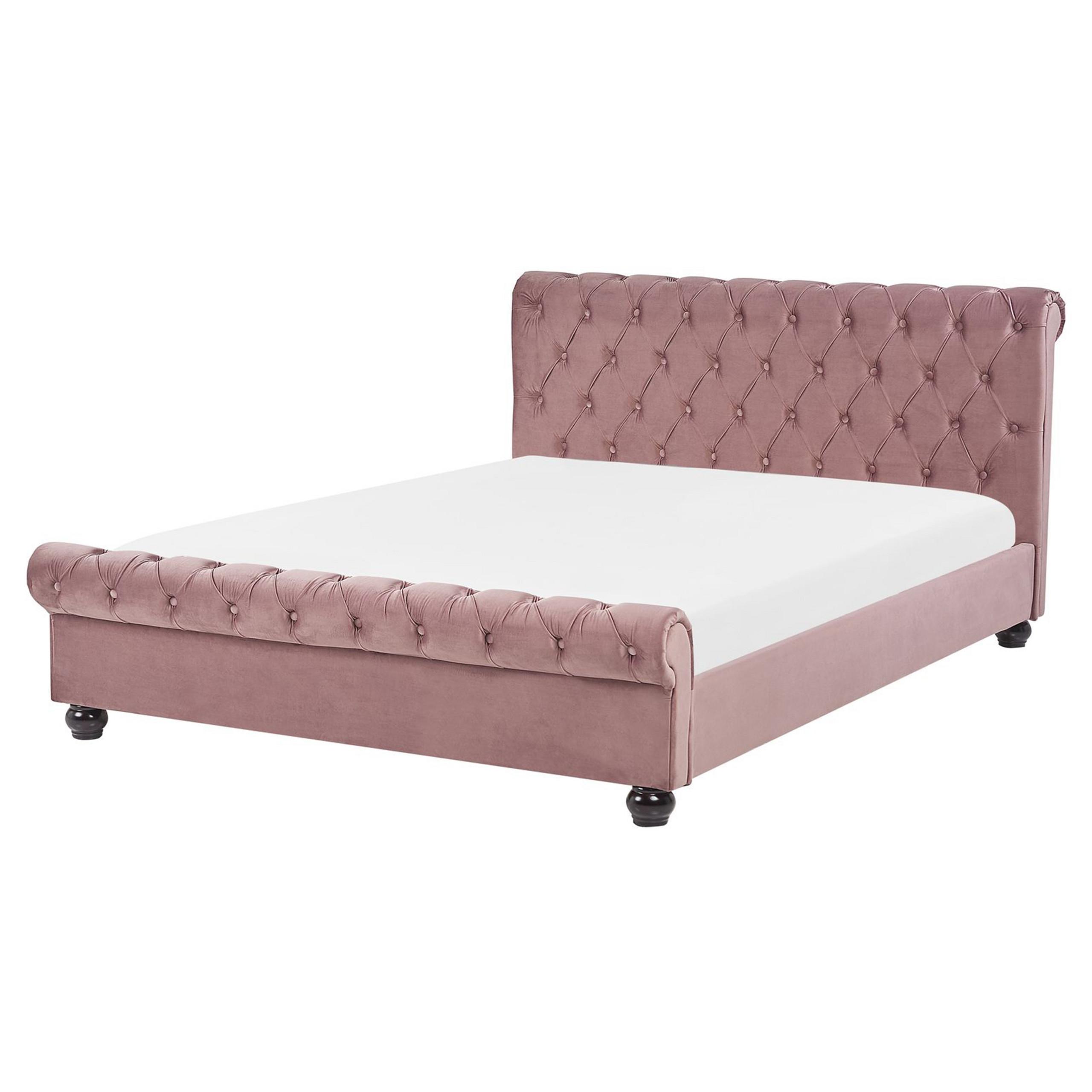 WASSERBETT 180/200cm Rosa Avallon - Pink, Textil (180/200cm) - Beliani