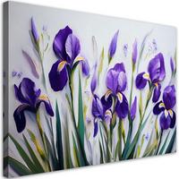 WANDBILD lila irisblüten - Lila, Textil (60/40cm) - Feeby