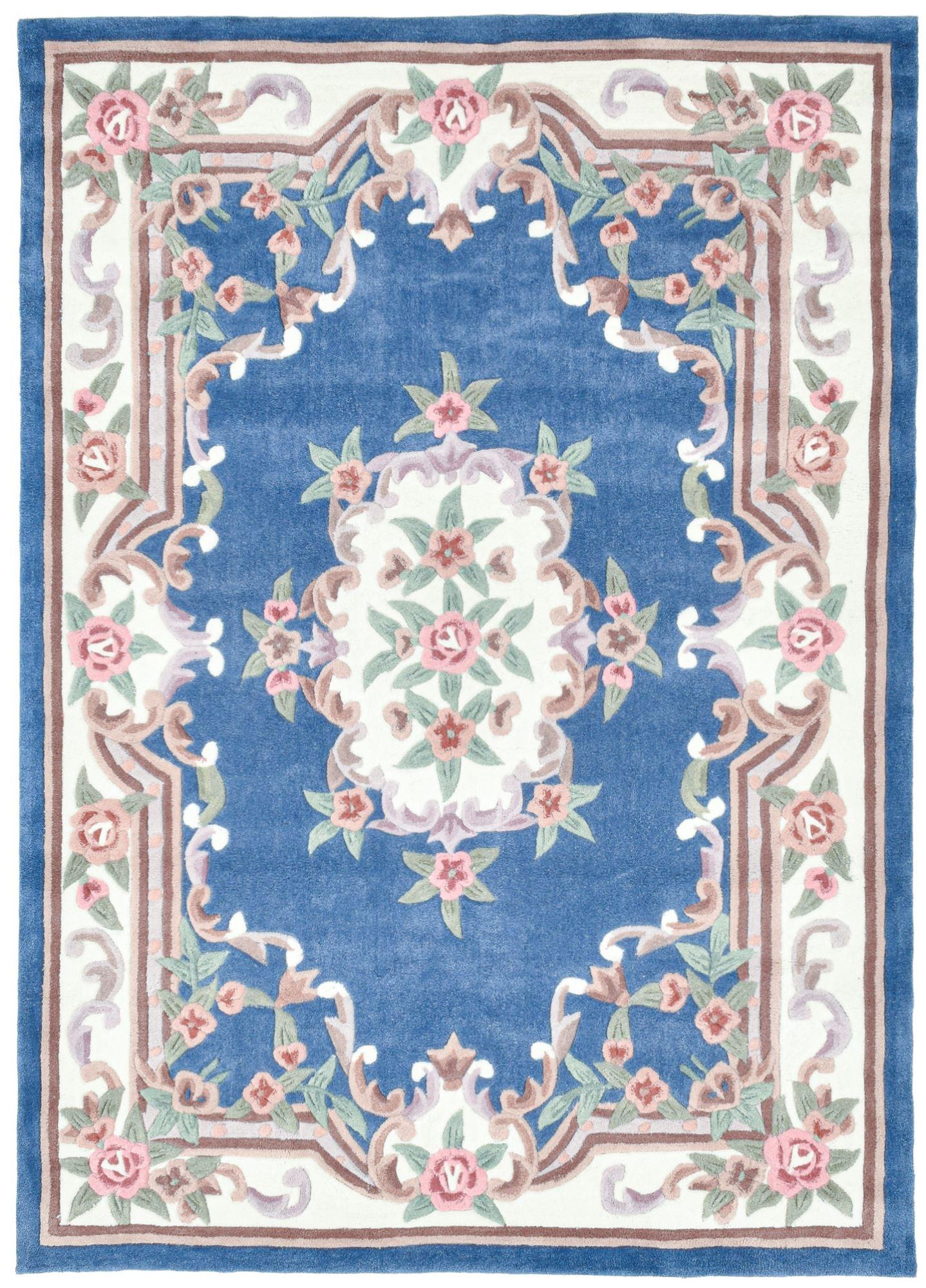 HANDTUFTTEPPICH Ming 60x90 cm - Blau, Textil (60/90cm) - THEKO
