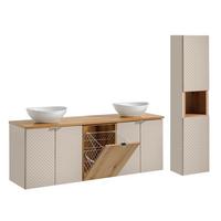 BADMÖBEL 160cm Manoa 2er-Set Kaschmir - Holz - Kaschmir, Holzwerkstoff (160/59/40cm) - Petits-meubles