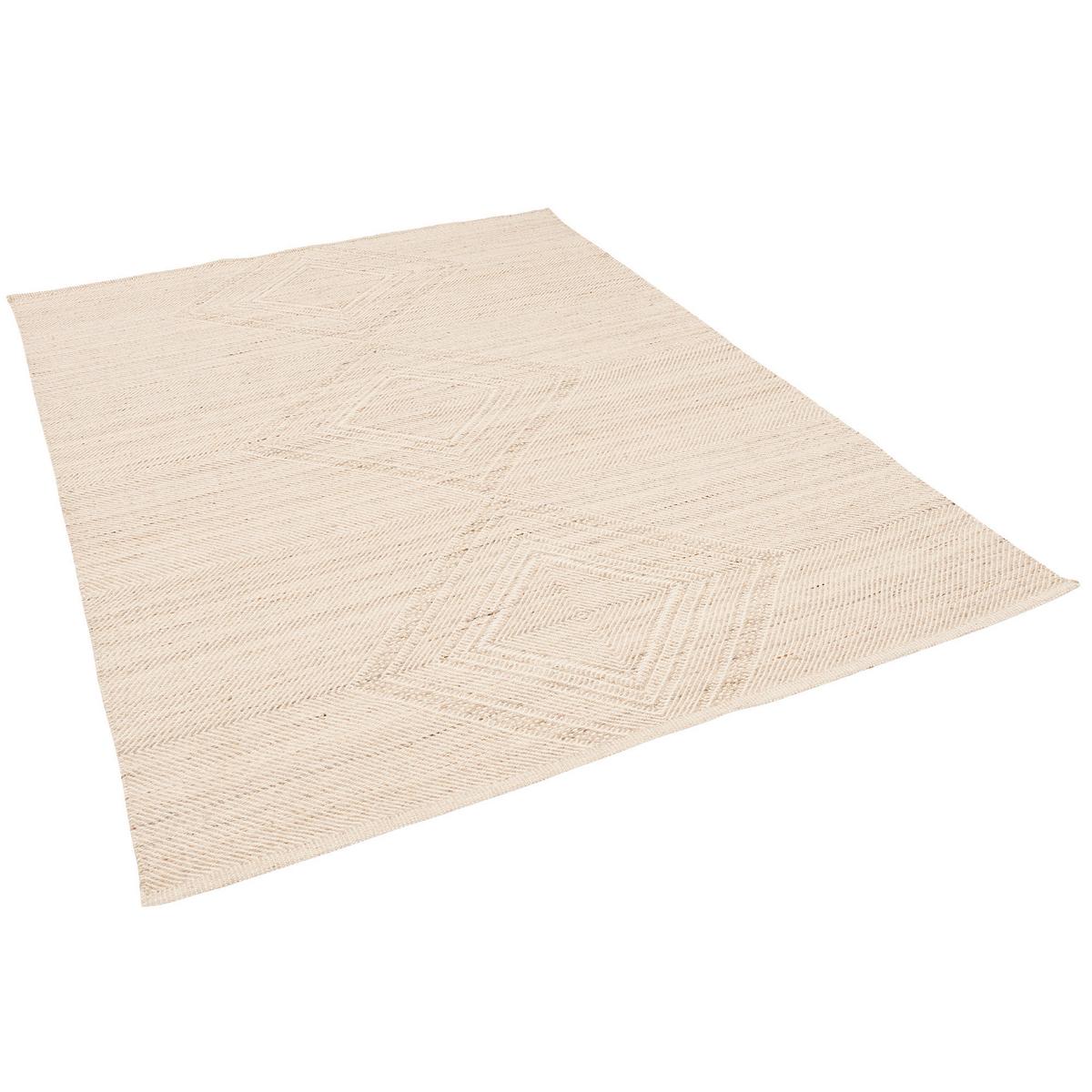 NATUR TEPPICH KELIM WOLLE LARA MELIERT - Naturfarben, Textil (60/90cm) - Pergamon