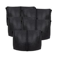 PFLANZSACK Vliesstoff 50/30 cm (5-tlg. Set) - Schwarz, Textil (30cm) - Intirilife
