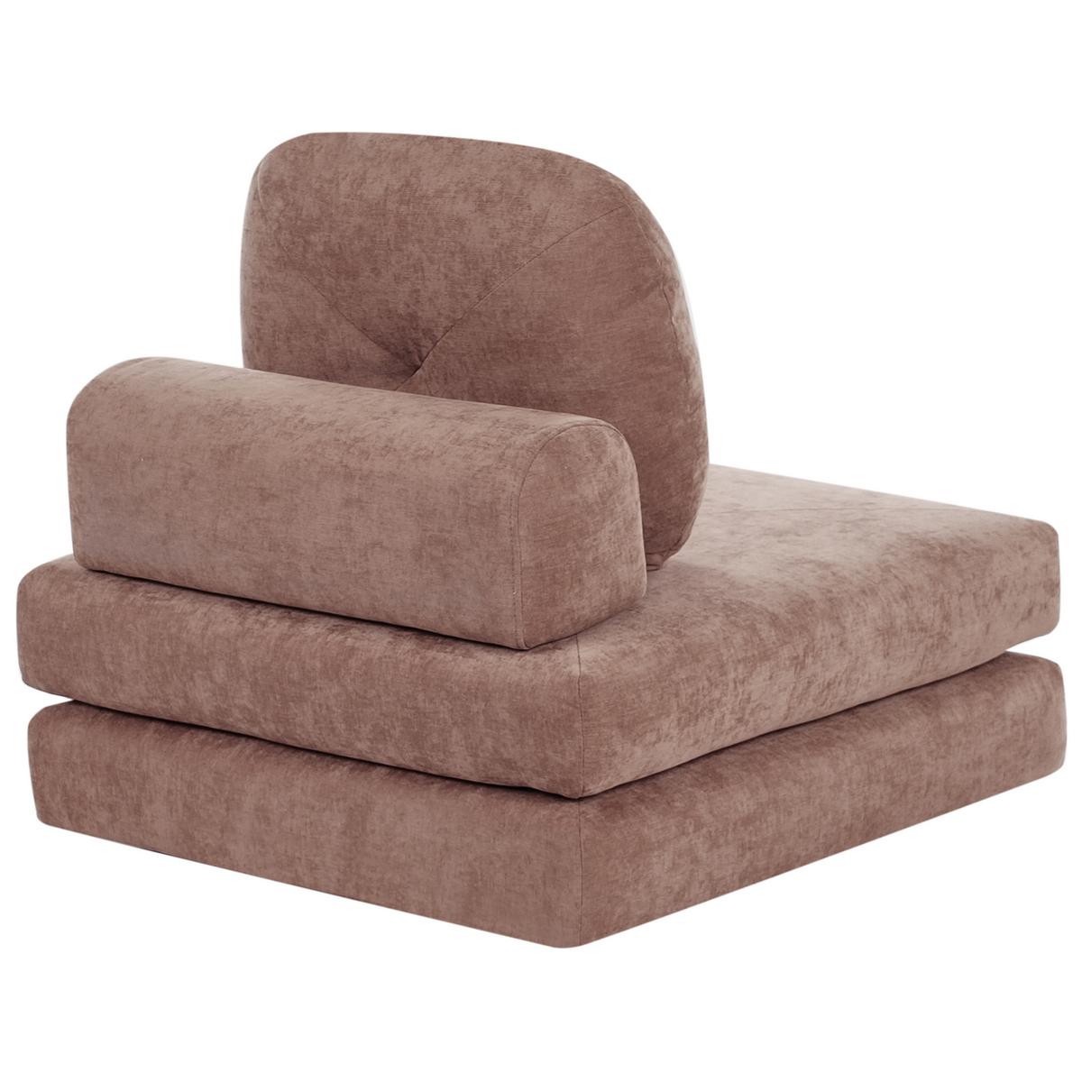 SCHLAFSOFA 81/182 cm Braun Olden - Braun, Textil (81/54/91cm) - Beliani