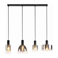 HÄNGELEUCHTE Vrynm 78/25/180 cm - Schwarz, Glas/Metall (78/25/180cm) - ZMH