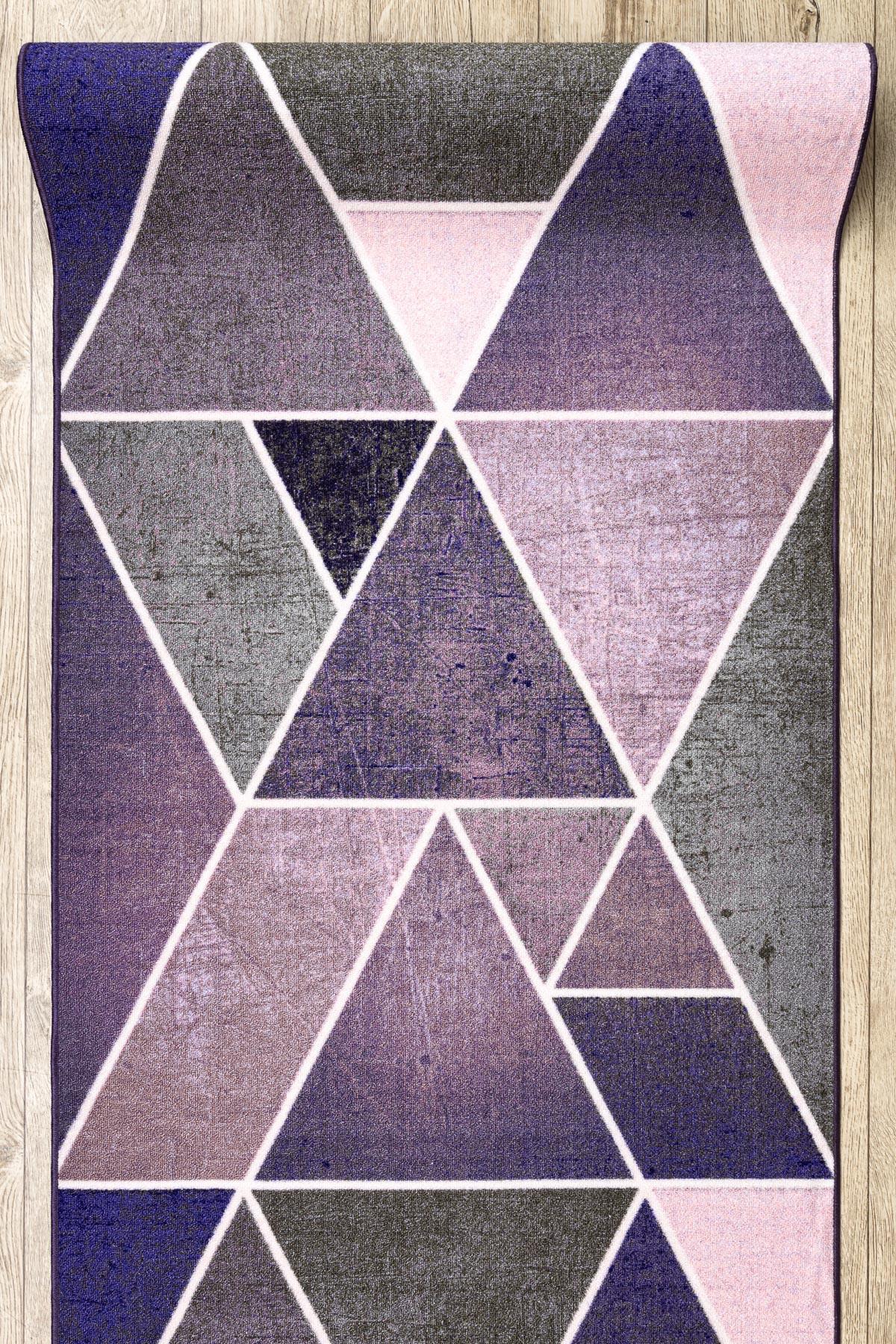 LÄUFER Antirutsch DREIECKE 57/100 cm - Lila, Textil (57/100cm) - rugsX
