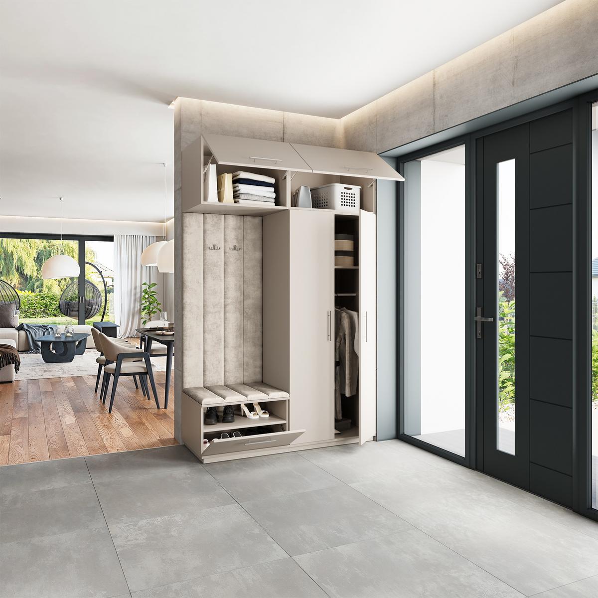 GARDEROBENSCHRANK REMA 150/240/60 cm Modern Kaschmir - Kaschmir/Beige, Holzwerkstoff (150/240/60cm) - MASSENO