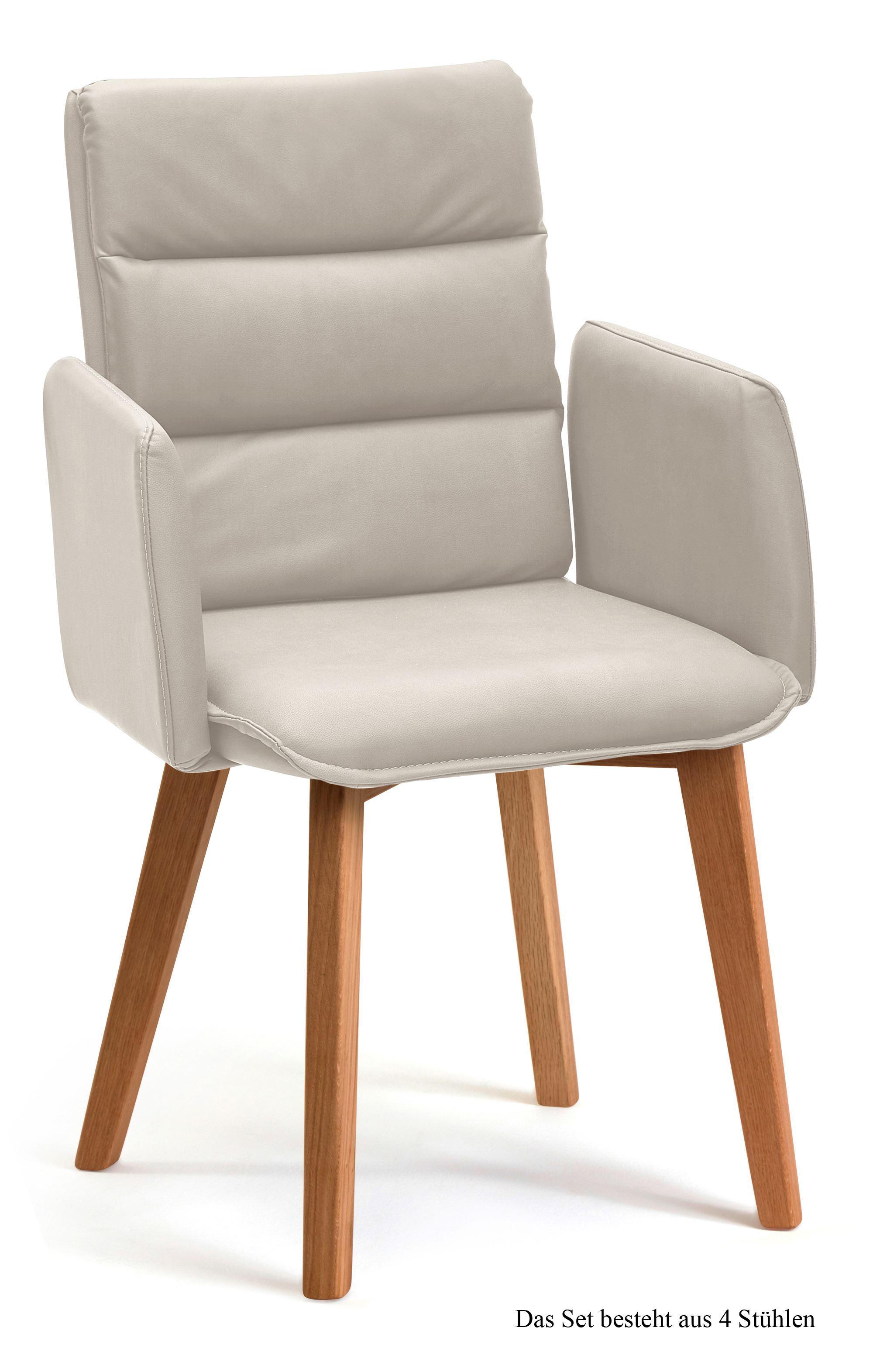ARMLEHNSTUHL (4er-Set) Daritsa 52x92x60 Eiche geölt/Natur - Eichefarben/Naturfarben, Kunststoff (60/92/52cm) - 58aufmkessel