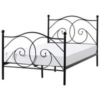 BETT mit Lattenrost 120/200 cm Schwarz Dinard - Schwarz, Metall (120/200cm) - Beliani