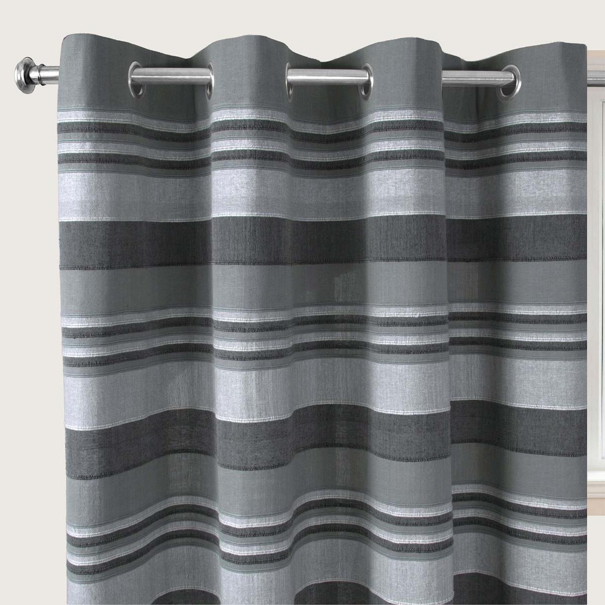 ÖSENVORHANG Morocco blickdicht 2er-Set, 167/228 cm - Grau, Textil (167/228cm) - Homescapes