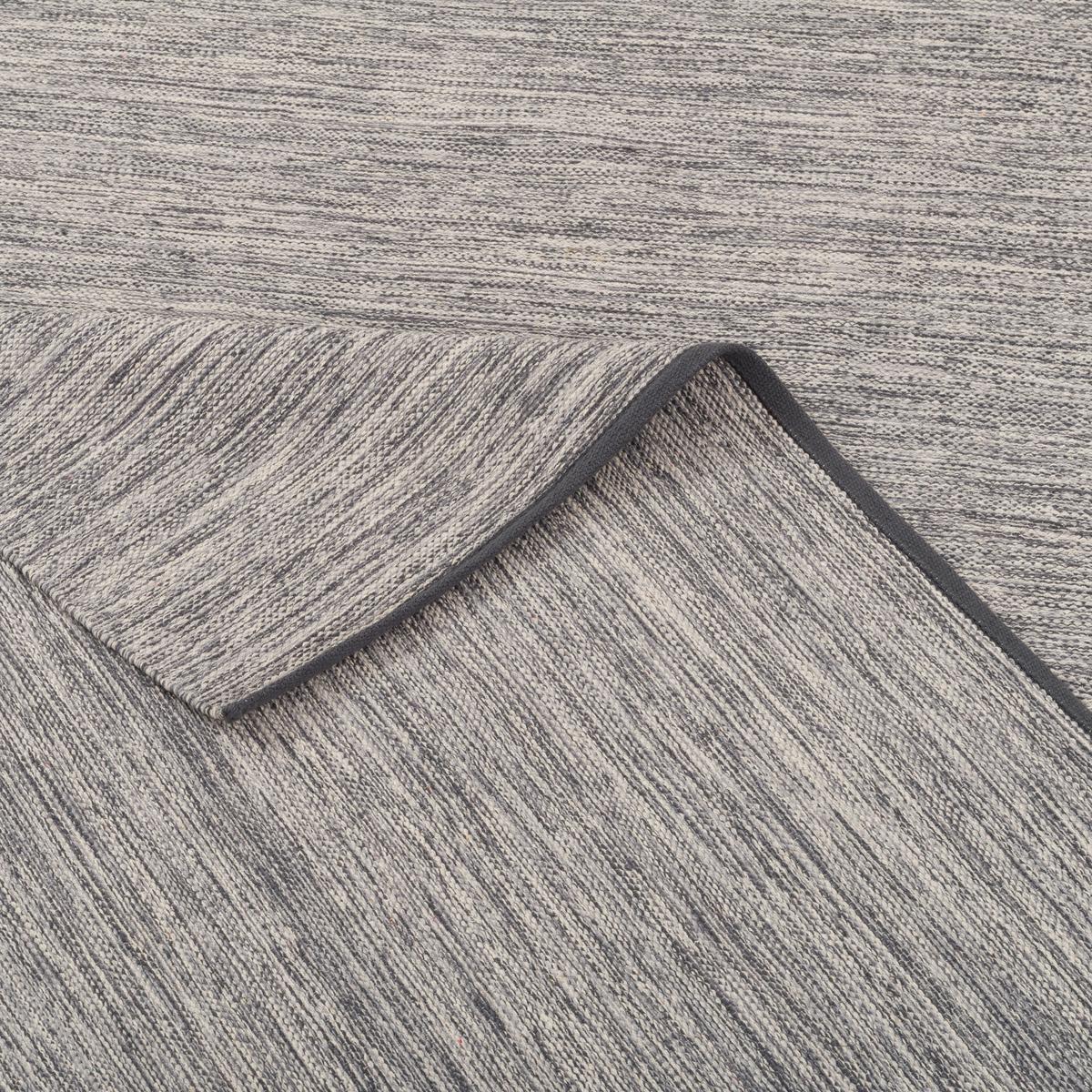 BAUMWOLLE NATUR KELIM TEPPICH EASY MELIERT - Grau, Textil (200/290cm) - Pergamon