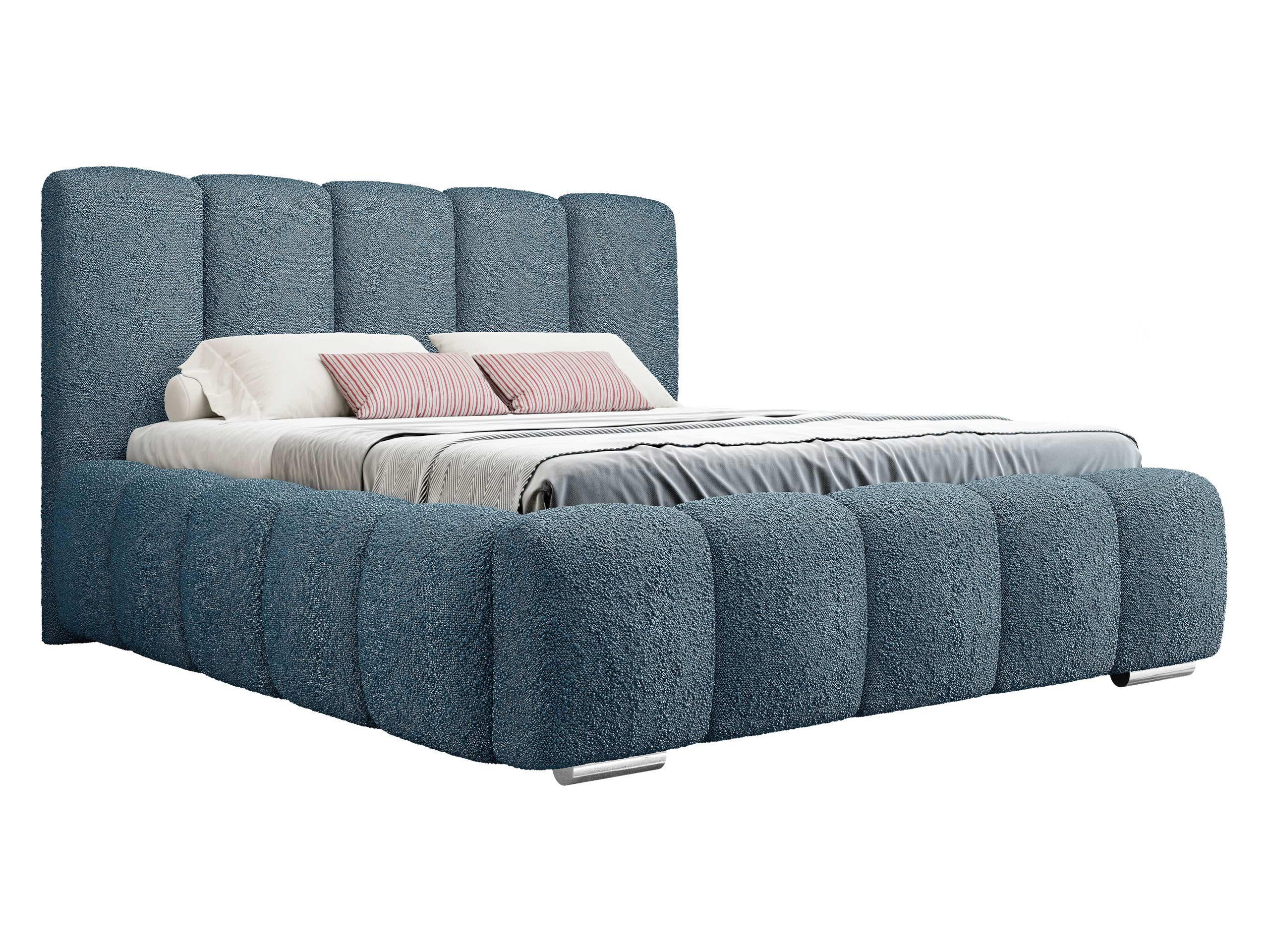 POLSTERBETT Wizko Boucle - Chromfarben/Naturfarben, Holz/Holzwerkstoff (180/200cm) - MIRJAN24