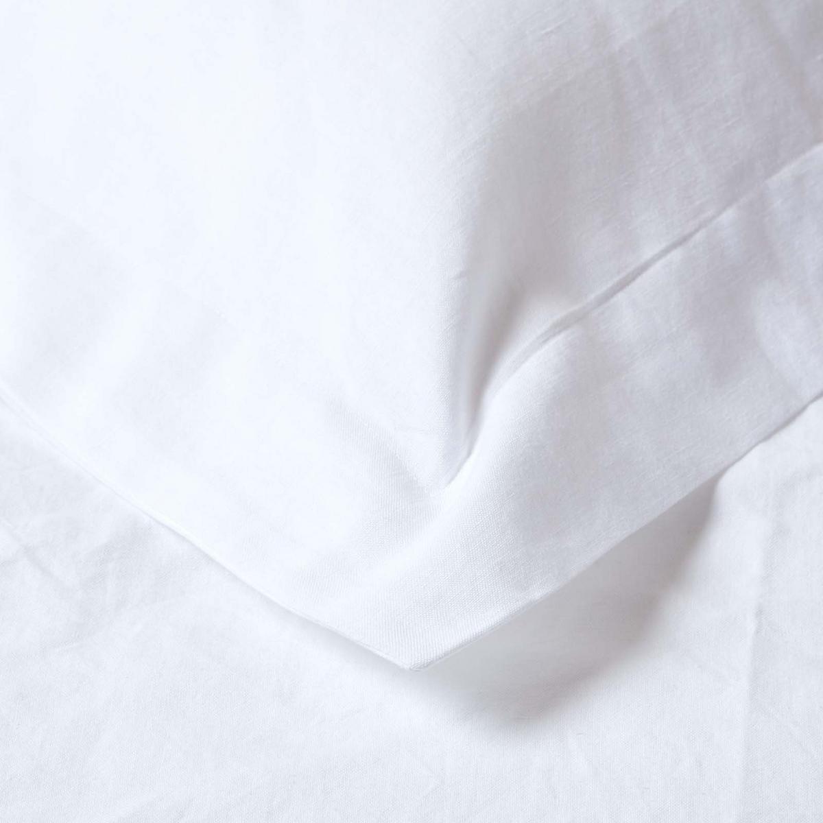 KISSENBEZUG Leinen mit Stehsaum - Weiß, Textil (50/90cm) - Homescapes