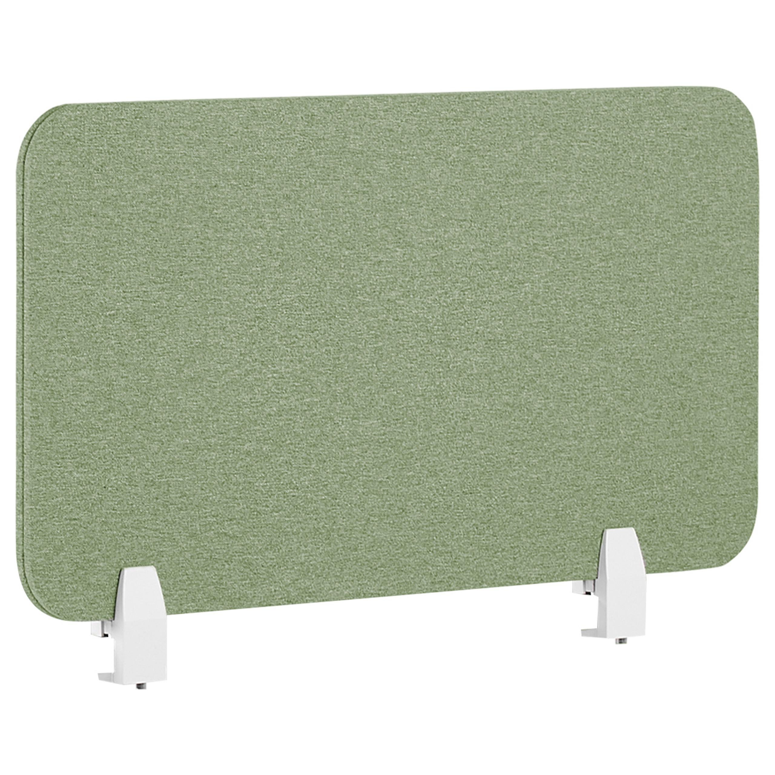 SCHREIBTISCHTRENNWAND 72 x 40 cm Hellgrün Wally - Grün, Textil (72/40/2cm) - Beliani