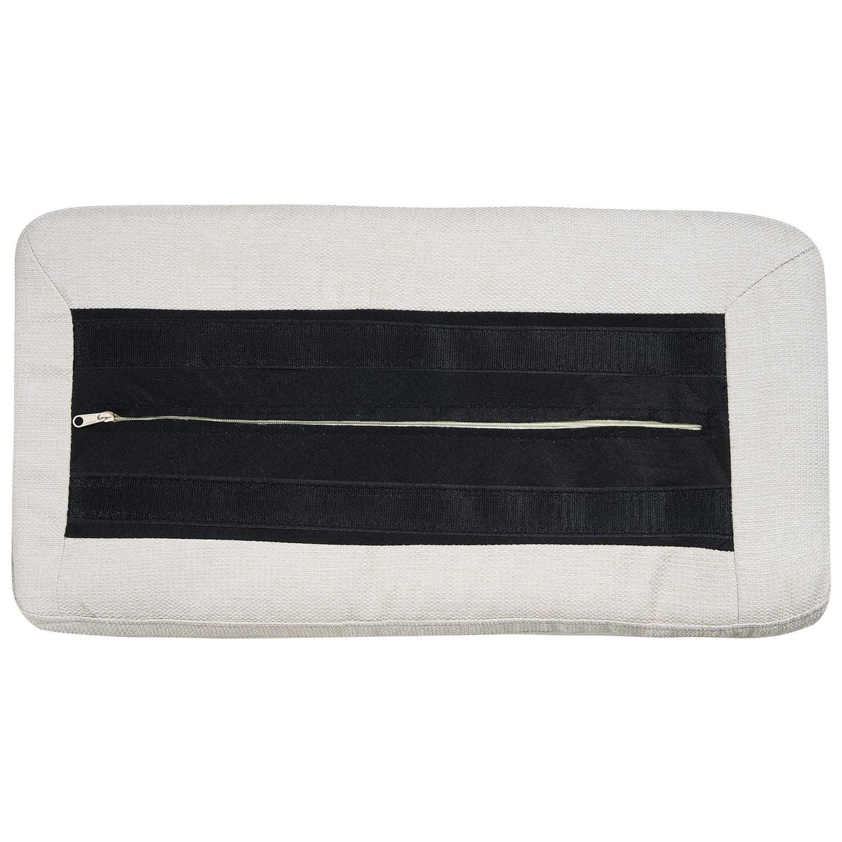 2-SITZER-SOFA hellbeige Vogar - Beige/Schwarz, Textil (156/90/74cm) - Beliani