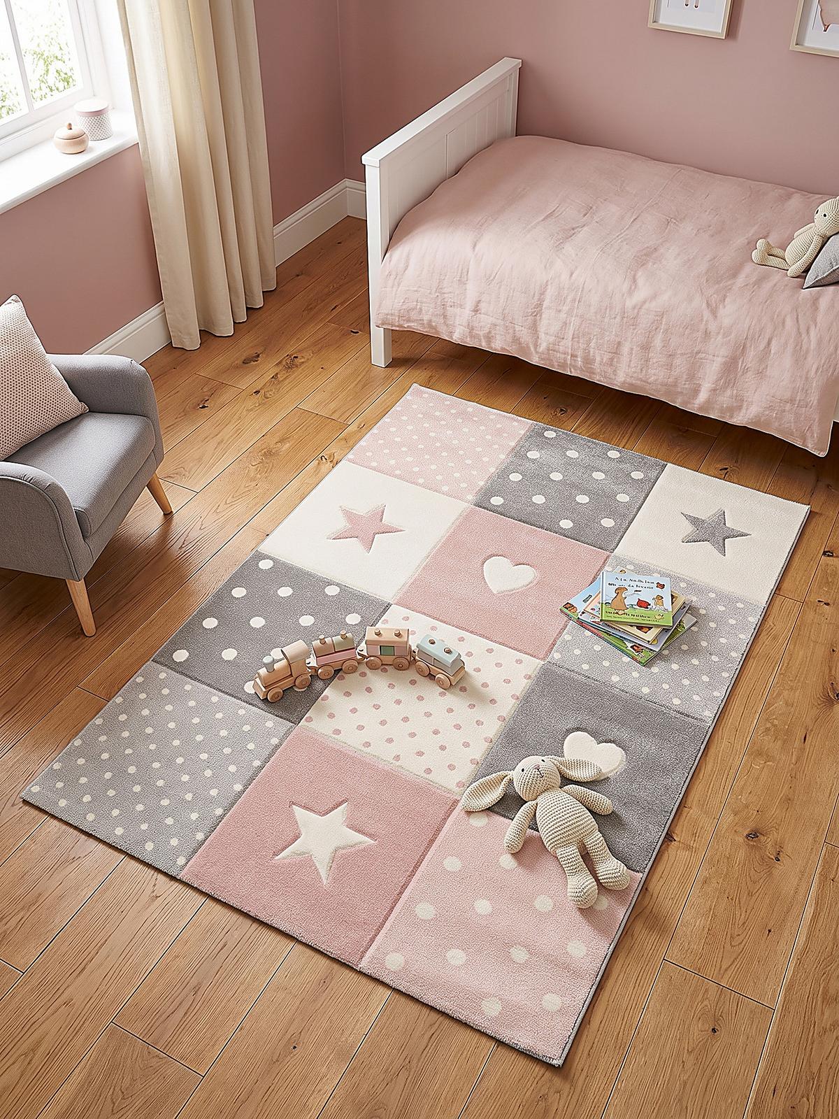 SPIELTEPPICH IDRO Patchwork Polypropylen Pink 120 x 170 cm - Rosa, Textil (120/170cm) - KADIMA DESIGN