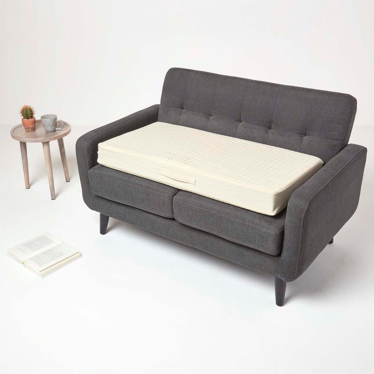 SOFA-AUFLAGE creme 100/50/10 cm – Sitzkissen orthopädisch - Creme, Textil (100/50/10cm) - Homescapes