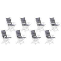 SESSELAUFLAGE Grau Maui - Grau, Textil (40/42/55cm) - Beliani