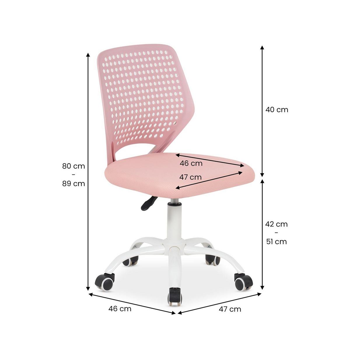 KINDERDREHSTUHL JADE - Pink, Textil (47/89/46cm) - IDIMEX