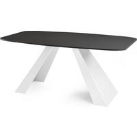 ESSTISCH Monte Weiß rechteckig ausziehbar, Schwarz 160-200/80/76 cm - Schwarz/Weiß, Holzwerkstoff/Metall (80/198/76cm) - WFL GROUP