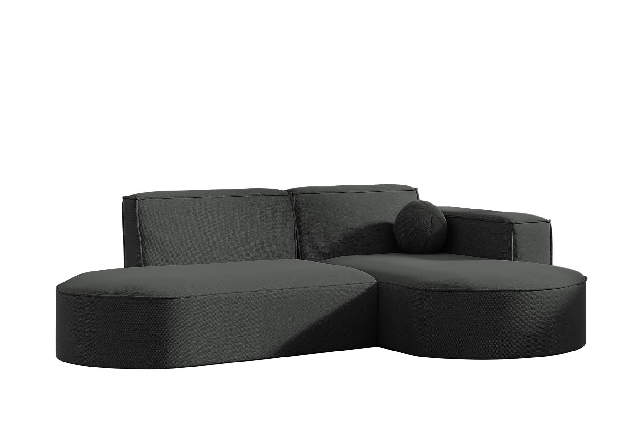 ECKSOFA Sunday Xs - Anthrazit, Holzwerkstoff (236/78/165cm) - Fun Möbel