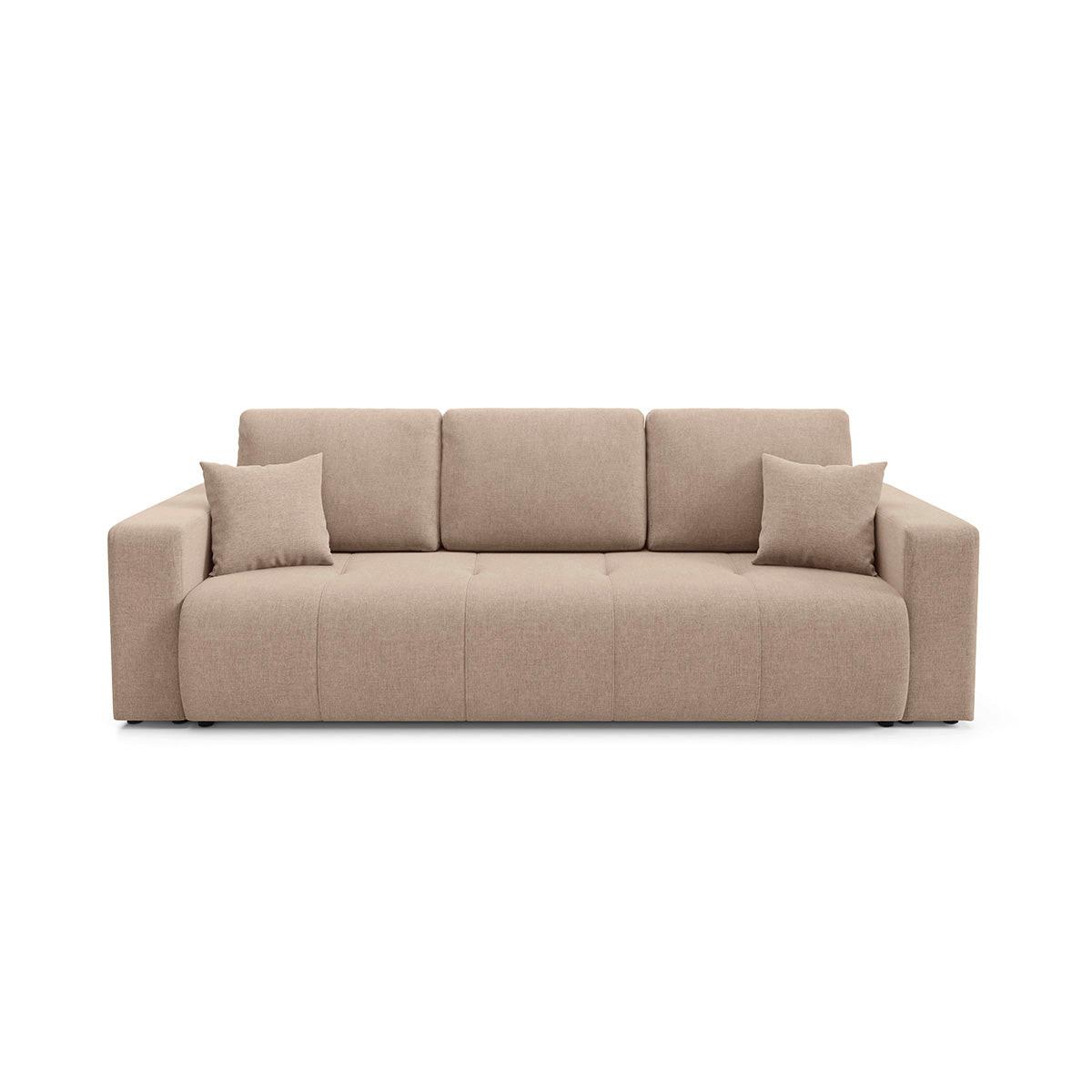 SOFA Giulia 3 Sitzplätze Beige - Beige, Holz (244/82/102cm) - Petits-meubles