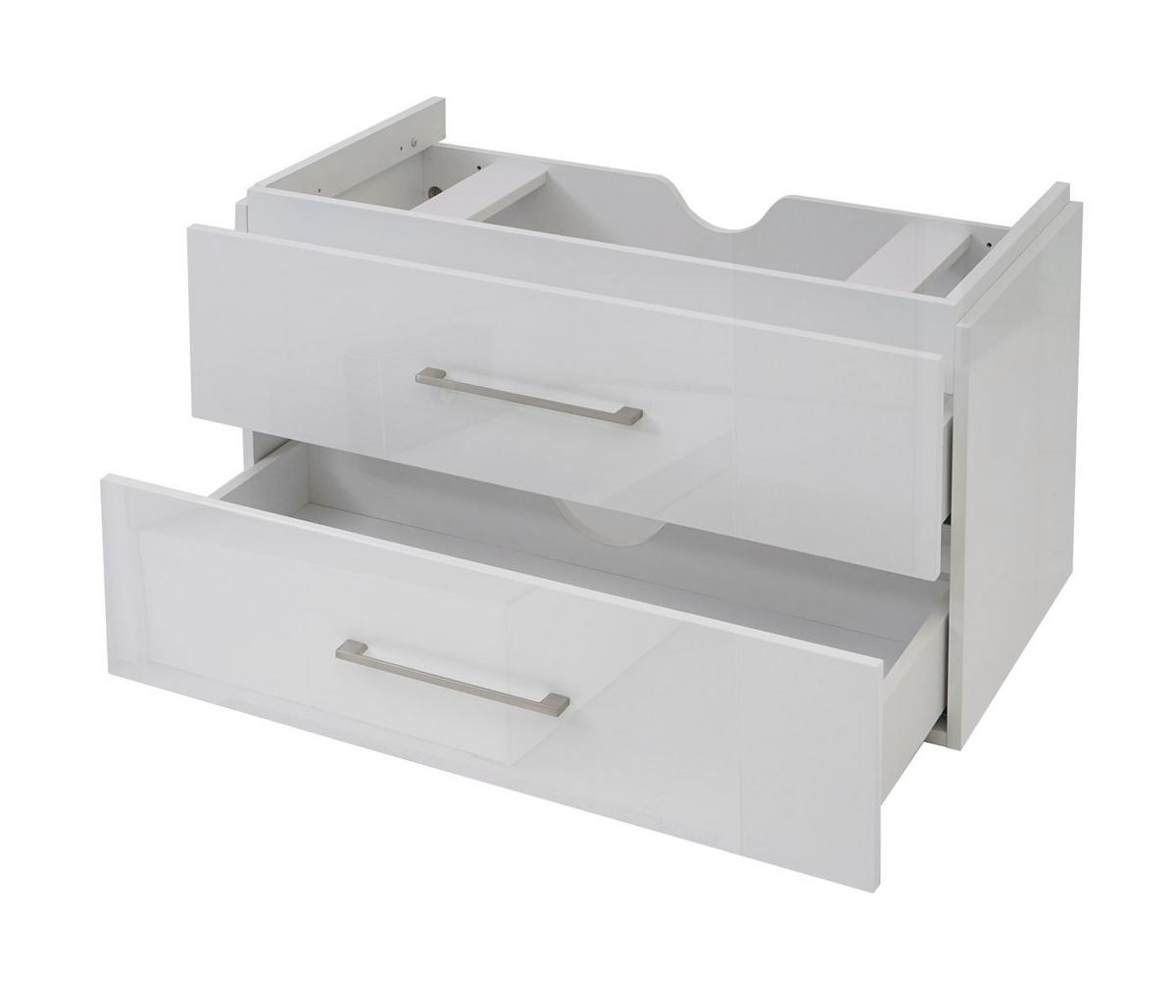 WASCHBECKENUNTERSCHRANK PREMIUM Weiß - Weiß, Holz (89/54/46cm) - MCW