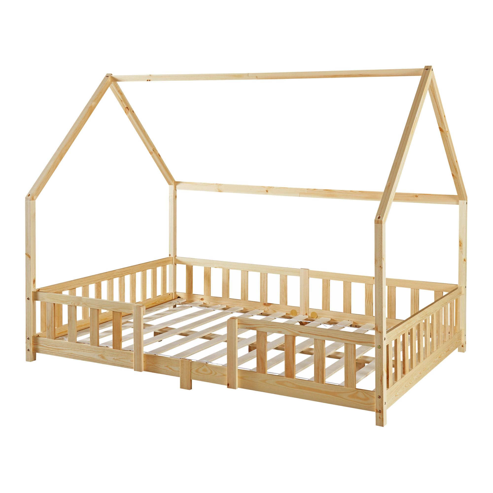 HAUSBETT Sisimiut - Naturfarben, Holz (120/200cm) - [en.casa]