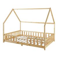 HAUSBETT Sisimiut - Naturfarben, Holz (120/200cm) - [en.casa]