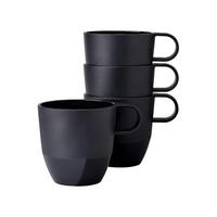 HENKELBECHER Silueta Nordic Black 300 ml 4er Set - Schwarz, Kunststoff (0.3L) - Mepal