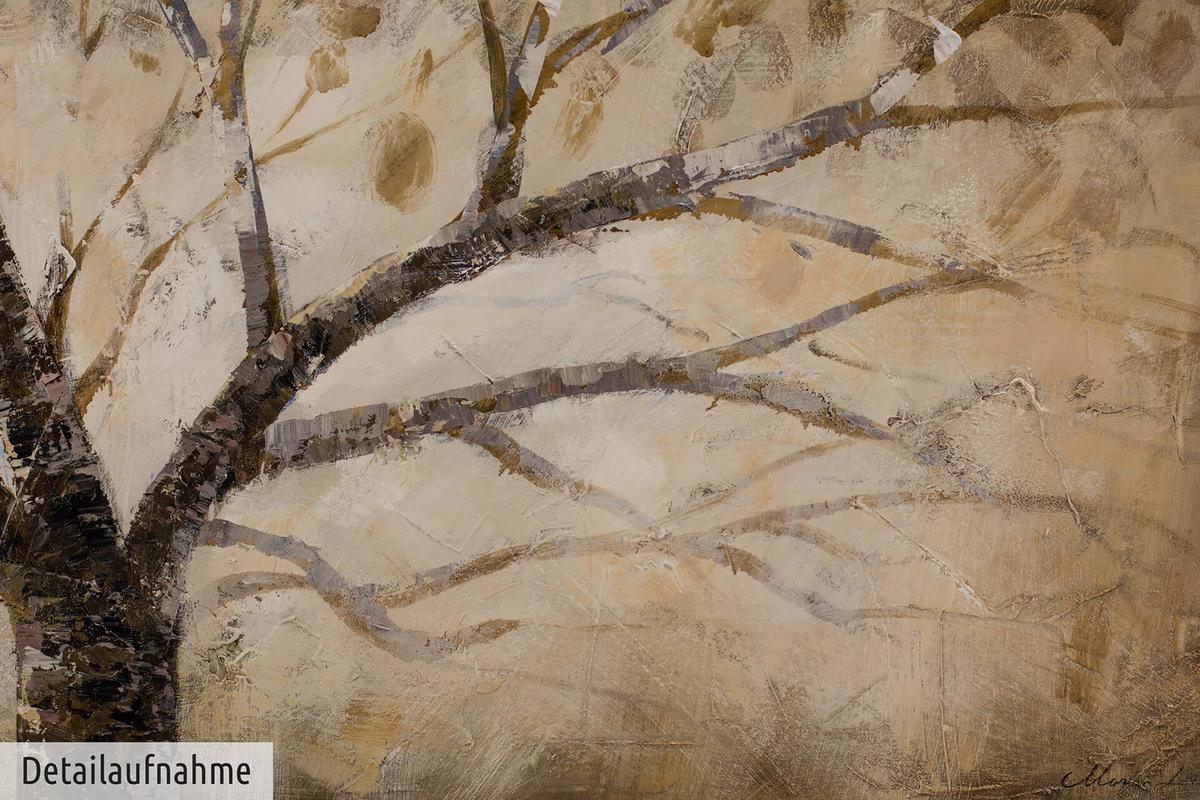 ACRYLBILD HANDGEMALT 120/60 cm - Weiß, Holz/Textil (120/60cm) - KUNSTLOFT