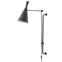 WANDLAMPE Schwarz Marisa - Schwarz, Metall (18/125/64cm) - Beliani