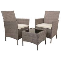 GARTENLOUNGE, 3er-Set - Grau, Naturmaterialien - Wanderlust