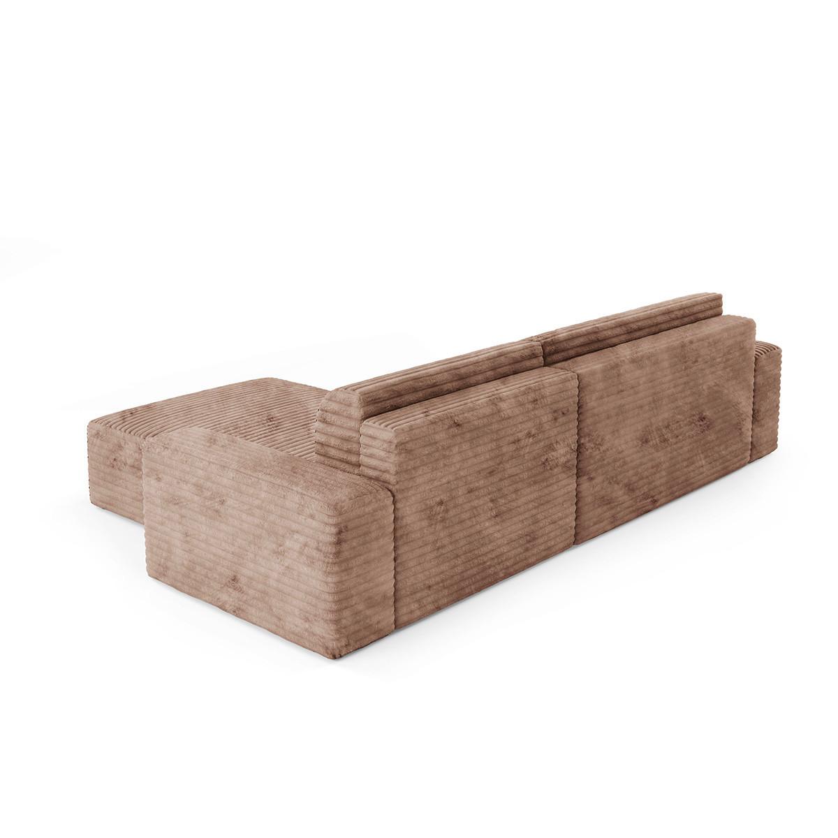 ECKSOFA Fabio 3 Sitzplätze Hellbraun - Braun, Holz (300/185cm) - Petits-meubles